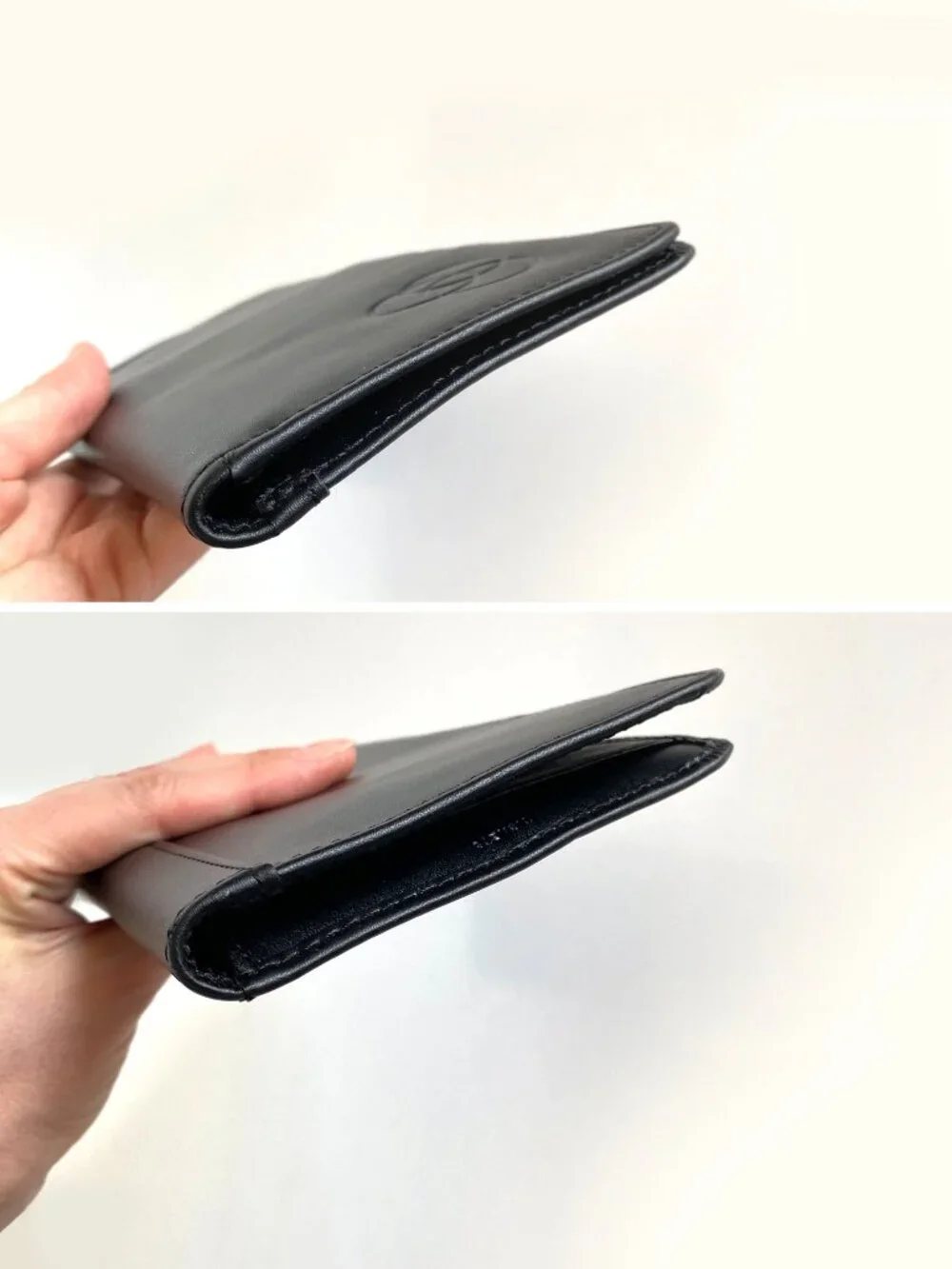 Vintage Samsonite Black Leather Travel Wallet Passport Organizer Card Holder